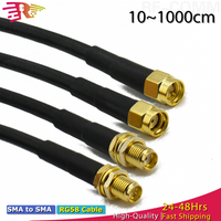 RG58 SMA Male to SMA Female 50ohm Coaxial Cable Low Loss RF Coax Assembly WiFi Antenna Extension Cable Connector Adapter Pigtail