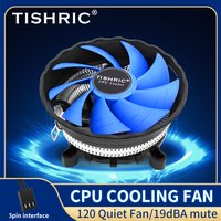 TISHRIC Cooling CPU Cooler Fan PWM 3 Pin Computer Case Fan Intel For Intel LGA 1150 1151 1155 1156 775 1200 AMD AM3 AM4 Radiator