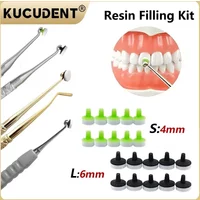 1Set Dental Resin Filling Molding Tool Kit Quick Foam Pad Handle Composite Resin Trimmer Spatula Handle Light Cure Holder