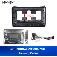 MAMSM 2 Din 9 inch Car Anroid Radio Player Frame For HYUNDAI i-30 2012-2017 Audio Dash Kits Facia Panel Cable Harness Kit