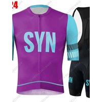 AliExpress NONE SYN Team 2025 Cycling Jersey Set Mens Cycling Clothing Road Bike Shirts Suit Bicycle Bib Shorts MTB Ropa Maillot
