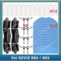 Compatible For EZVIZ RE4 / RE4 Plus / RE5 / RE5 Plus Replacement Parts Accessories Main Side Brush Mop Cloth Filter