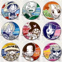 One Piece Anime Badge Pins Luffy Ace Law Childhood Cartoon Brooch Keychain Shiny Film Button Accessories Merchandise Collection