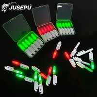 10Pcs LED Fishing Rod Tip Light, Night Fishing Glow Stick, Clip-On Bite Alarm, Red/Green, CR425 Battery Operated