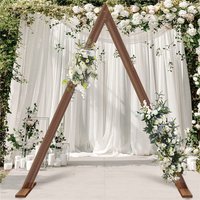 10.2FT Tall Rustic Triangle Wedding Arch Thicken Wooden Backdrop Stand Frame for Garden Wedding Ceremony Decorations