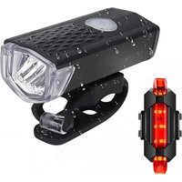 AliExpress NONE 2Pcs Bicycle Light Set Led USB Rechargeable 300 Lumen 3 Modes Bike Light Mtb Road Bike Front Light and Tail Light Set Flashlight