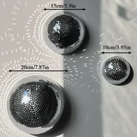 Glittery Disco Ball Mirrored Designs Wall Metallic Home Decor Mirror Ball Decoration Wedding Disco Ball Semicircle Home Wall Art