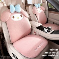 Sanrio Car Seat Cushion Kuromi Comfortable Warm In Winter Car Decoration Girls Christmas Gift Car Interior Supplies Accessories
