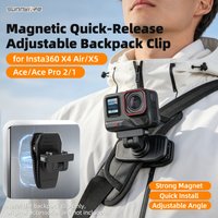 Magnetic Backpack Alligator Clip Camera Mount For Insta 360 X5 X4 Air Ace Pro 2 1 Action Camera Vlog Shooting Bracket Accessory