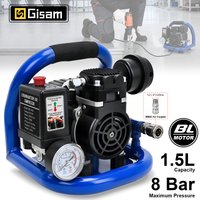 Kompresor elektryczny Gisam 1.5L, 8 bar, 120 PSI, bezolejowy, przenośny kompresor do naprawy, pompowania opon, malowania samochodów, majsterkowania, mocne narzędzie kompatybilne z akumulatorami Makita