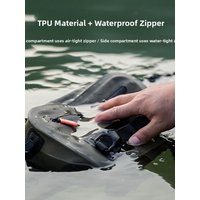 Double-layer TPU Lure Fishing Bags Large Capacity Waterproof Fishing Shoulder Bag Crossbody Adjustable Rod Strap
