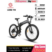 AliExpress SAMEBIKE Samebike LO26-YD Folding Ebike 900W 48V 14AH 26 Inch Tire Electric Bicycle Hydraulic Brake Off-Road Mountain Adult Electric Bike