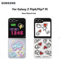 Offlcial Genuine Original For Galaxy Z Flip6 and Galaxy Z Flip7 FE Flipsuit Case with LED Transparent EF-ZF741