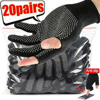 AliExpress NONE Non-slip Nylon Gloves for Safety Work Outdoor Cycling Breathable Half Finger Gloves Mittens Men Fingerless Touchscreen Gloves