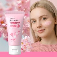 LAIKOU Japan Sakura Facial Scrub 50g Gentle Cleanse Exfoliate Glow Soften Skin for All Skin Types