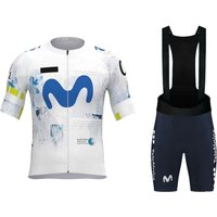AliExpress NONE LASER CUT 2026 MOVISTARful TEAM SHORT SLEEVE CYCLING JERSEY SUMMER CYCLING WEAR ROPA CICLISMO+BIB SHORTS