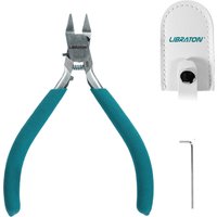 LIBRATON Single-Edge Model Nipper 4.5" For Plastic Models Pliers Sharp Pointed Side Cutter Leather Cover Hex Wrench