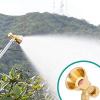 Water Hose Nozzle Brass Adjustable Heavy Duty Garden Spray Nozzle Hose Attachment for Plant Watering Seedling Cultivation Flower