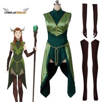 The Legend Keyleth Cosplay Costume Uniform Dress Full Suit for Women Adult image 3