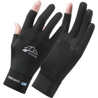 AliExpress NONE Men Summer Sun Protection Gloves Ice Silk Driving Cycling Fishing Fingerless Breathable Cooling Stretchy Touchscreen Thin Gloves