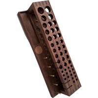 High End Black Walnut Leather Craft Tool Storage Stand with 6 Piece Sewing Spool Leather Craft Tool Holder