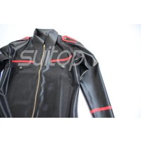 latex uniform style rubber military dress