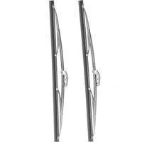 12in/30.48cm Front Windshield Wiper Blades Stainless Steel Polished Silver Universal for Car Front Wiper Blades Wiper Blade Set
