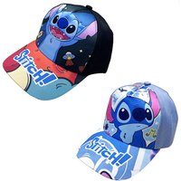 1 Pc Cartoon Baseball Cap Stitch Action Figures Cute Little Blue Alien Monster Hat Festival Party Supplies Gift Toy