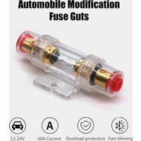 60AMP Transparent Fuse Holder Block DC 12V~24V Car Audio Refit Fuse Holder Gauge Car Audio Amplifier Circuit Breaker Inline Fuse