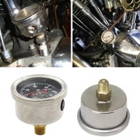 Manual Inline Fuel Pressure Regulator Gauge Liquid Filled 0-100psi Oil Press Gauge Universal For Harley For kawasaki w/ 1/8 NPT