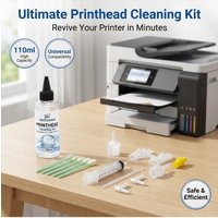 110ml Printhead Cleaning Kit SIKEZHAN Liquid Cleaner Solution Set for All Inkjet Printers Unclog Clogged Nozzle Tools