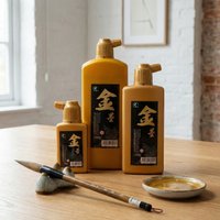 Marie's 100g/25g/500g Golden Sumi Ink, Liquid Golden Carbon Ink for Chinese Calligraphy, Artwork Practice, Painting Enthusiasts