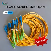 10pcs Fiber Optic Cable SC/APC-SC/UPC 1M-15M Simplex Mode Bend Insensitive Indoor FTTR Optic Patch Cord Cable High Quality
