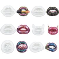 652F 3D Mouth Lip Silicone Mold for DIY Hand-made Ornaments Mould Handicrafts Making Tool Baking Mold