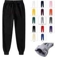 New Winter Men's Sweatpants Korean Fashion Thick Warm Wide Leg Straight Loose Track Pants Male Casual Thermal Velvet Trousers