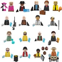 Movie BreakBad Mini Doll Figure Heisenberg Walter White Gus Fring Saul Goodman Mike Ehrmantraut Building Block Party Gifts