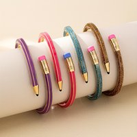 3D Fashionable Zinc Alloy Jewelry Pendant, 2.36inches Pencil-shaped Spring Clasp Bangle Bracelet for Women, Gift for Couple.