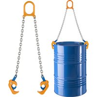 SucceBuy 2000LBS Chain Barrel Lifter Drum Lifting Chain Sling with Thickened Security Hook Handling Chain for Crane Forklift