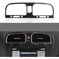 For Volkswagen Golf VI MK6 Plus R GTI (2010-2014) Car Center Console Air Outlet Panel Carbon Fiber Sticker Trim Accessories