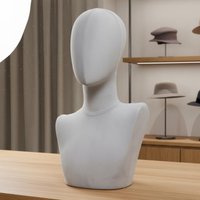 Velvet Head Mannequin Stable Base Velvet Mannequin Head Scarf Display Bust for Shop Owners