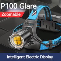 Smilling Shark K808 Superheller Scheinwerfer LED P100 8000LM Stirnlampe Wiederaufladbare zoombare Stirnlampe für Camping Wandern