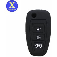 Xinyuexin Silicone Remote Key Cover for Ford Tourne Transit /Transit Custom 2015 2016 3 Button Protection Holder Car Accessories