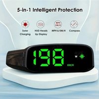 Car Universal GPS Head Up Display Solar Digital HUD Beidou Dual System Ntelligent Light Sensing 5 in 1 Intelligent Protection