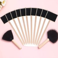 10pcs Wooden Chalkboard Mini Blackboard Signs Garden Plant Labeling Christmas Wedding Decoration Chalkboard Tags Display