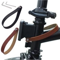 AliExpress enlee Leather Pull Strap Belt for Brompton Front Carrier Quick Release Rope