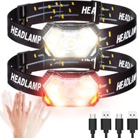 9 Led Strong Light Headlamp Rechageable Motion Sensor Headlight Portable Fishing Camping Outdoor Head Lamp Work Flashlight