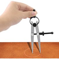 Edge Creaser DIY Leather Craft Tool Adjustable Scriber Steel Wing Divider S/M/L Compass Spacing Gauge