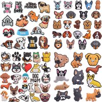 11-26Pcs Kawaii Dog Series Doberman Pug Husky PVC Shoe Charms Sandals Shoes Decoration Hole Slipper Accessories Holiday Present