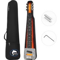 Lap Steel Guitar, Electric Slide Guitars , String Slotted Headstock Steel Guiter with Gigbag &Slide Bar