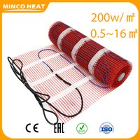 Minco Heat 200w/㎡0.5~16㎡ Tile Cement Heating Flooring Cable Electric Warm Mat Twin Conductor Electric Warm Strand Mat